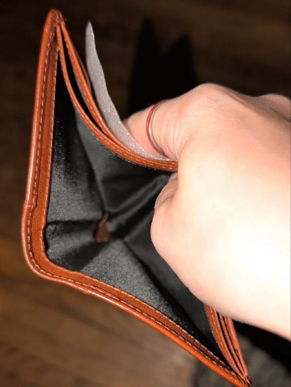 Banyanu Genuine Cowhide Leather Card Wallet - Cognac Brown